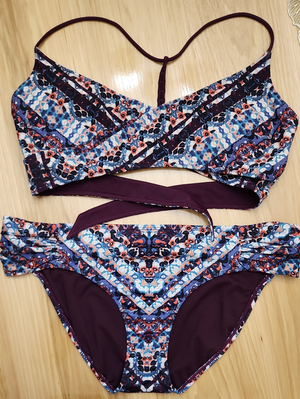 Athleta Marrakesh Wrap-Top Bikini ~ Top MED, Bottoms LG